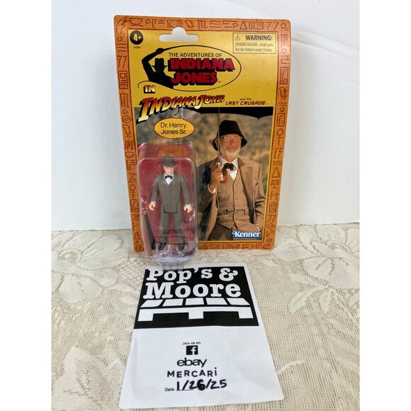Indiana Jones Retro Collection Dr. Henry Jones Sr. Action Figure New Box Defects - Picture 14 of 14